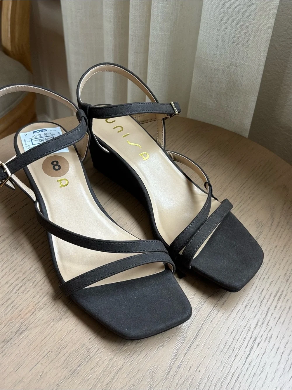 Unisa Chocolate Brown Strappy Wedge Sandals